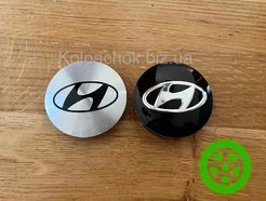 The center caps with Hyundai logo for rims Borbet 74404