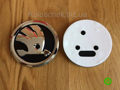 Эмблема логотип Skoda новый стиль 3V0853621A 90мм