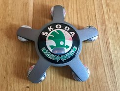 Wheel caps with Skoda logo for Audi wheels 4F0601165N
